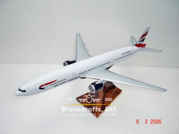 Model of B777-300 British Airways with detailed craftsmanship.